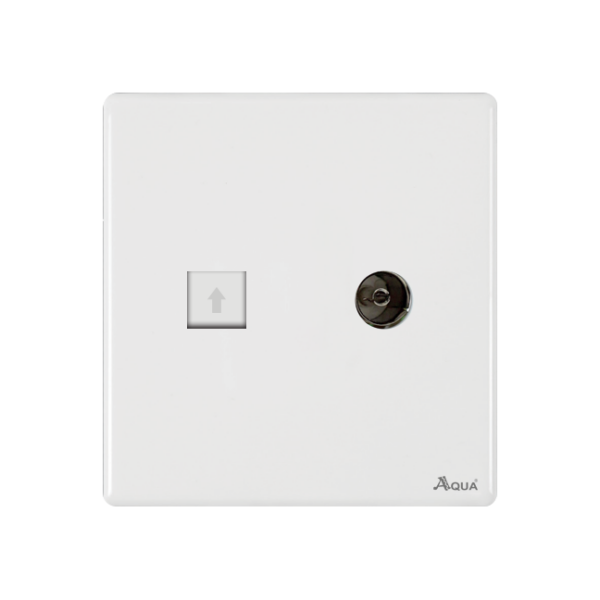 AQUA NEO SUPER WHITE TV + TELEPHONE SOCKET